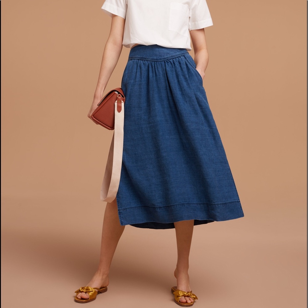 Wilfred Gabrielle Skirt Denim Blue